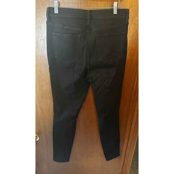 NWOT NY&C HIGH RISE SKINNY BLACK DENIM DISTRESSED; SIZE 10TALL - Picture 2 of 2